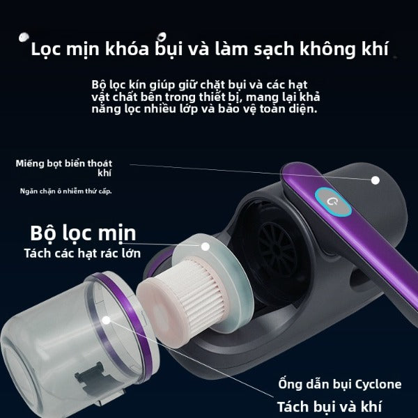 Máy khử trùng hút lớn trên giường xuyên biên giới không dây cầm tay máy hút bụi nhỏ tia cực tím vỗ g