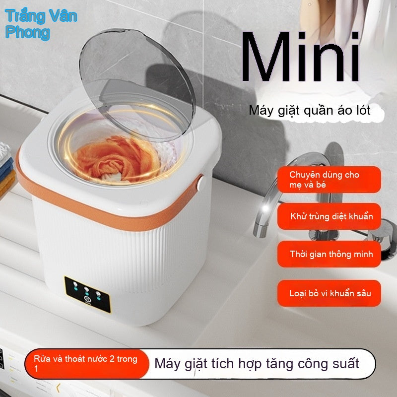Máy giặt đồ lót mini tất cả trong một xuyên biên giới 9L làm sạch nhỏ gia đình giặt đồ lót0511