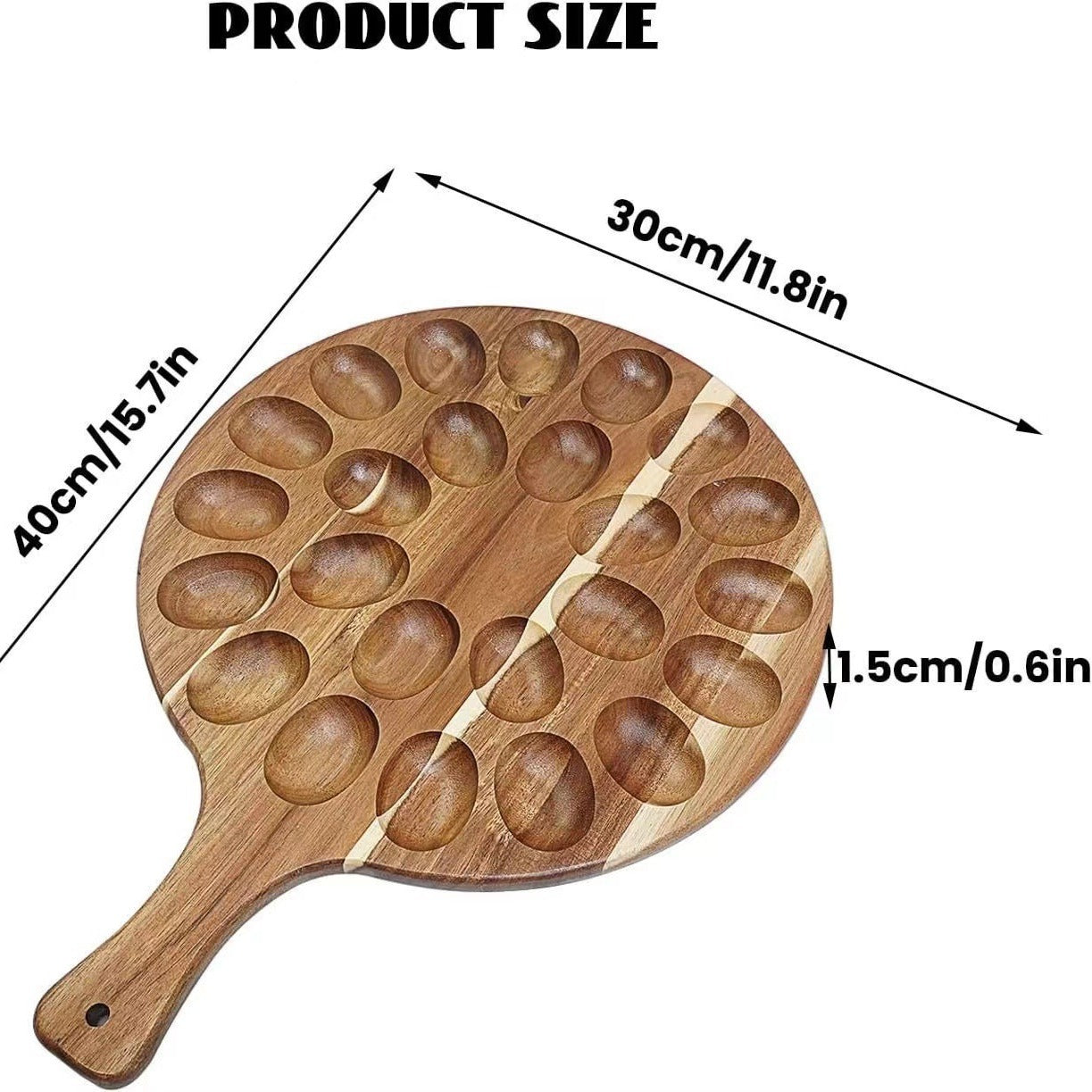 Giá đỡ trứng bằng gỗ giá đỡ cố định lưới sáng tạo gỗ rắn Dog nhà bếp lưu trữ trứng khay trưng bày