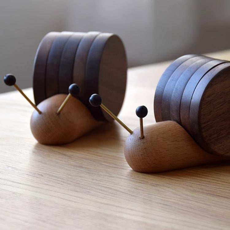 Miếng lót cốc Sáng tạo gia đình ốc sên cốc đệm máy tính để bàn cách nhiệt đệm trang trí đồ trang trí sáng tạo cốc