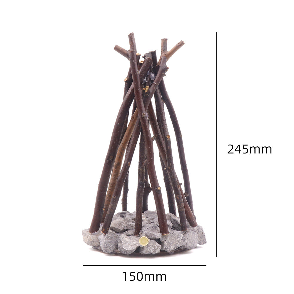 Đèn ngủ sáng tạo đơn giản trang trí cổ điển thủ công cành cây hình dạng LED đốt lửa trại homestay st