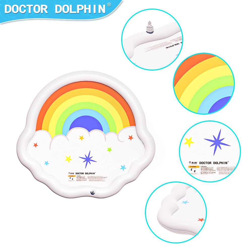 Miếng đệm phun nước trẻ em PVC ngoài trời mùa hè làm dày trẻ em gia đình trẻ em chơi miếng đệm nướ