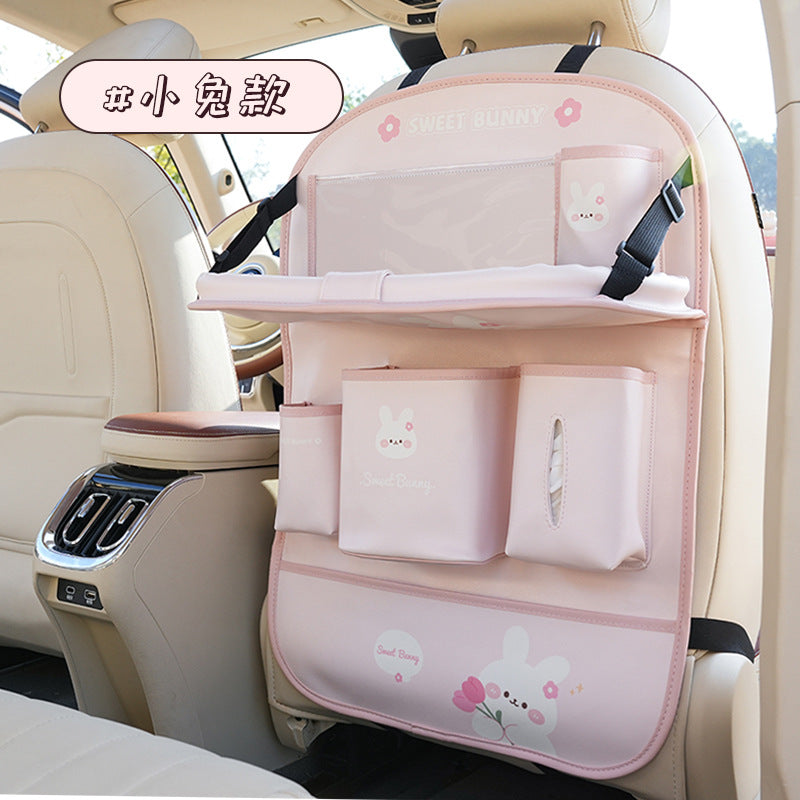 Túi lưu trữ túi treo dễ thương gấu thỏ xe ghế sau lưu trữ túi đa chức năng bàn ăn