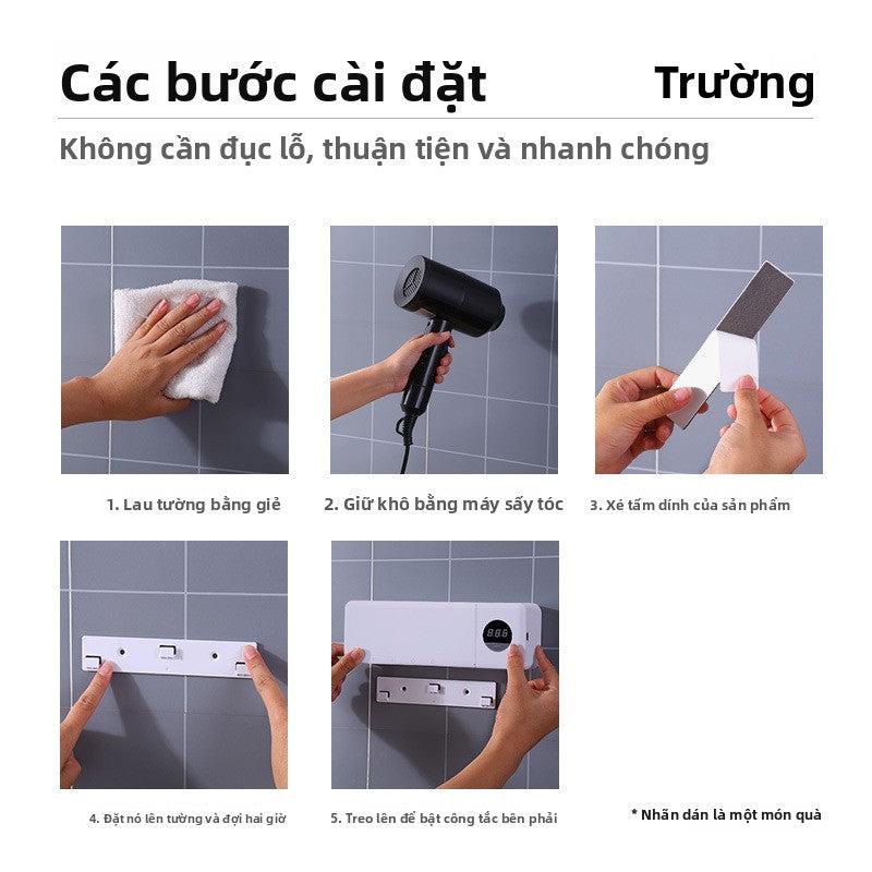 Hộp bàn chải đánh răng khử trùng usb sạc thông minh kỹ thuật số hiển thị tia cực tím
