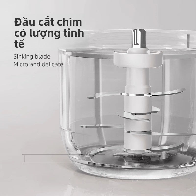 Máy xay thực phẩm bổ sung gấu Xiao Bei, bộ dụng cụ thực phẩm bổ sung cho bé, đồ tạo tác mài bùn, máy thự