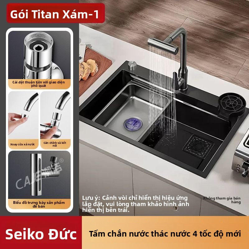 Vòi nước nhà bếp của Triều Khiết, chậu rau, đồ tạo tác chống bắn tung tóe xoay v