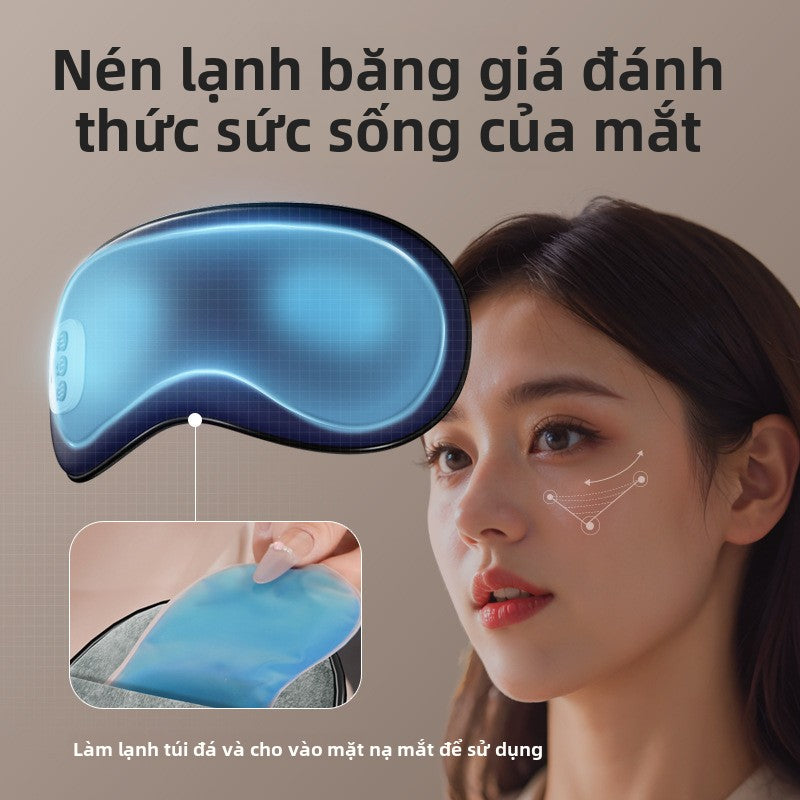 mặt nạ massage mặt nạ mắt máy massage mắt ngủ nóng chườm đá phun ngải cứu khử trùng má
