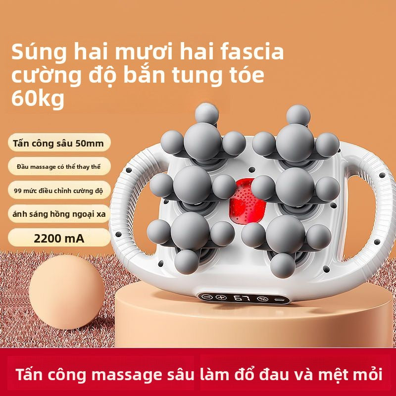 Máy massage lưng cân gan chân nhiều đầu 22 đầu cơ bắp thư giãn cân gan chân đa chức năng điện lực lớn toàn thân
