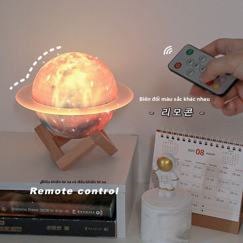 Loa Bluetooth Star mới đèn ngủ nhỏ loa siêu trầm âm thanh bầu không khí đèn bàn cao cấp tặng quà sin