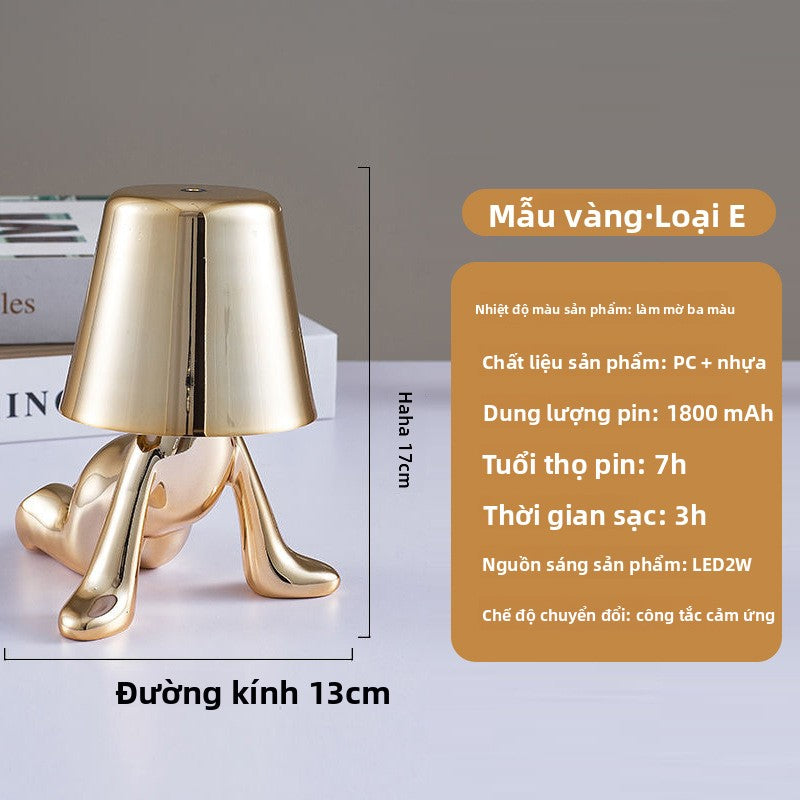 Đèn bàn tượng vàng trang trí đèn bàn nhà hàng quán cà phê trang trí nhà đèn không kh