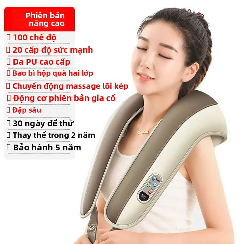 Máy massage đa chức năng đánh massage cổ vai Le massage khăn choàng cổ vai thắt lưng đánh lưng cổ đốt sốn