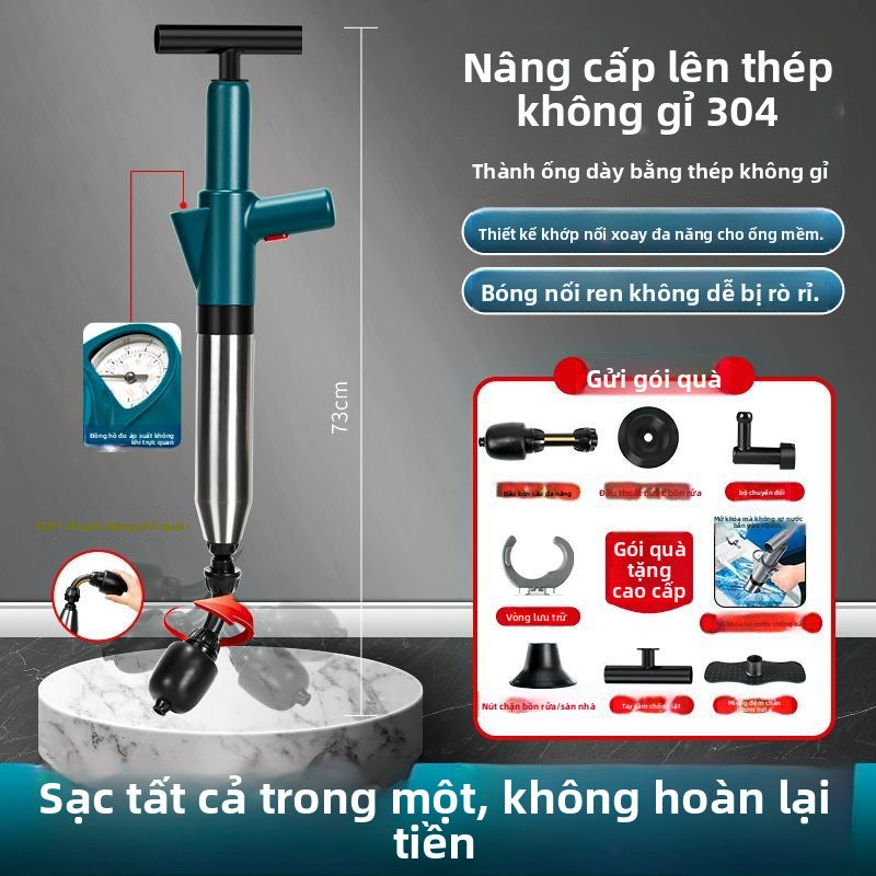 Máy thông tắc cống nhà vệ sinh gia đình