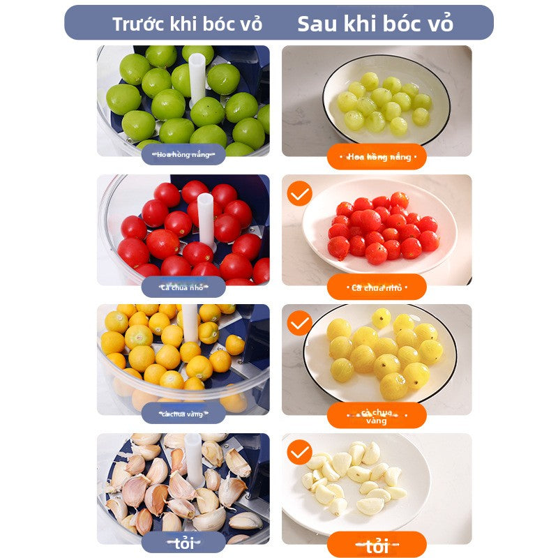 Máy bóc tỏi, bóc vỏ các loại củ, rau quả thương mại gia dụng Máy bóc vỏ nho Máy bóc vỏ chuyên d