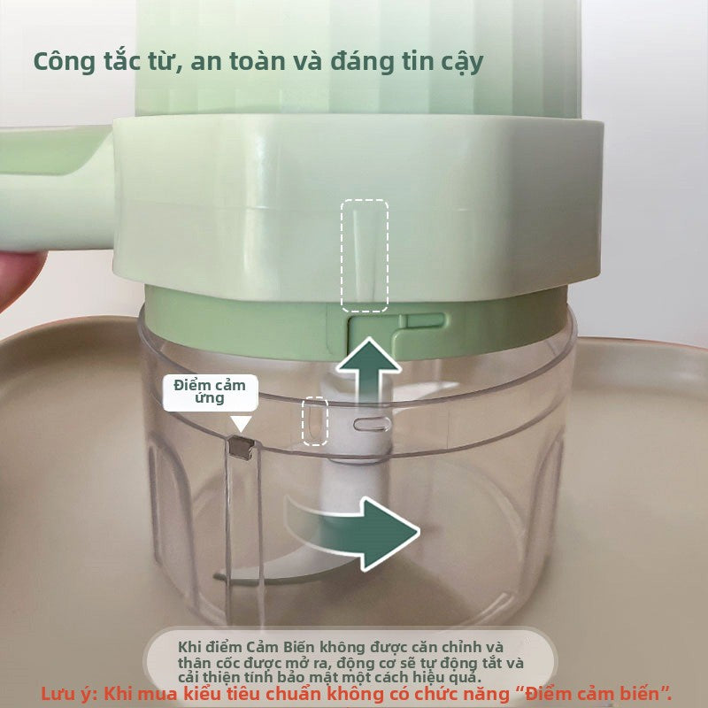 máy cắt rau nhà bếp đồ tạo tác không dây điện tỏi nghiền tỏi nghiền tỏi đồ tạo tác tự