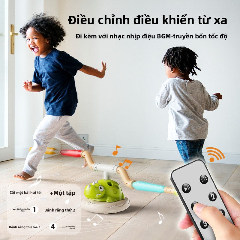 Máy tập thể dục khủng long trẻ em bay lên trời tên lửa trường mẫu giáo cảm ứng đào tạo đồ chơi tương