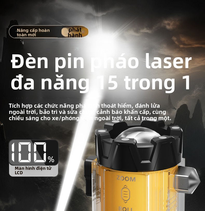 Đèn khẩn cấp ô tô Đèn chiếu sáng đa chức năng trên xe phá cửa sổ thoát hiểm an toàn búa đèn pin đèn