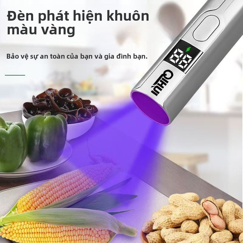 Bút kiểm tra nấm aflatoxin 365nm đèn pin tia cực tím đèn phát hiện chất huỳnh quang độc tố nấm mốc05