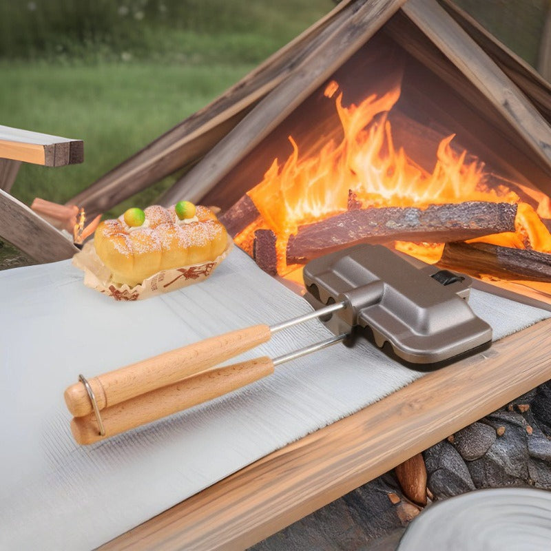 Mẫu mới hợp kim nhôm bánh sandwich nướng đĩa gia đình hai mặt nồi ăn sáng nhà bếp bánh sandwich khuô