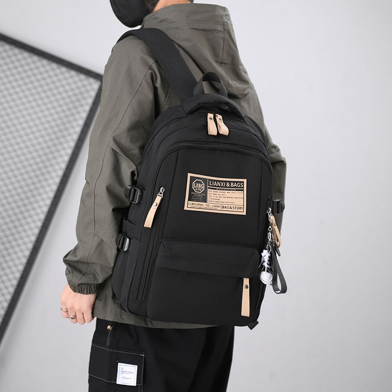 Túi hai vai nam sinh viên đại học trung học phổ thông ba lô túi đi học sinh trung học cơ sở xu hướng