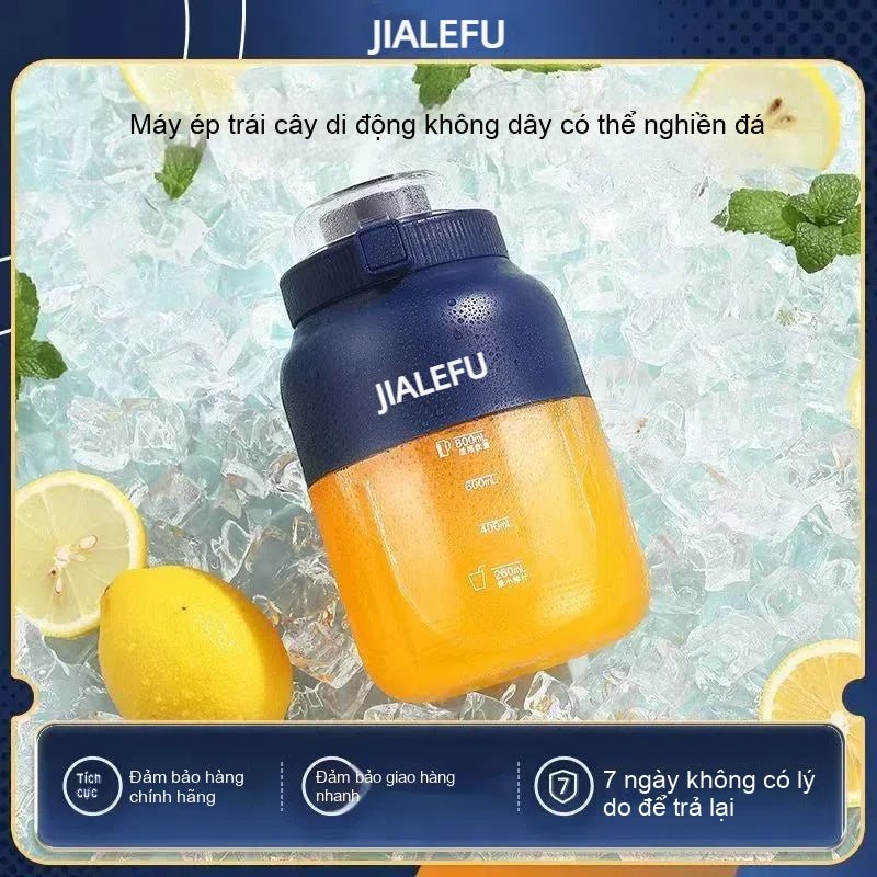 [flashsale]Máy ép trái cây JIALEFU 1300ML công suất lớn 38 trang dao không dây di động nắp cốc đôi nhanh ép tươ (Copy)