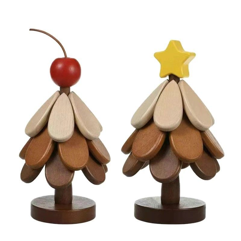 Miếng lót cách nhiệt Mat Giáng sinh chống nóng Mat Bàn ăn trang trí gỗ rắn nồi Mat gấp cốc Mat chống