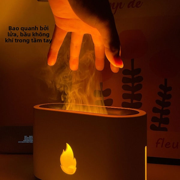 [Mới]Máy phun sương tạo ẩm phong cách Bắc Âu ngọn lửa hương liệu máy tạo độ ẩm không khí đèn sương mù lớn nhà phòng ngủ văn phòng bàn ký t