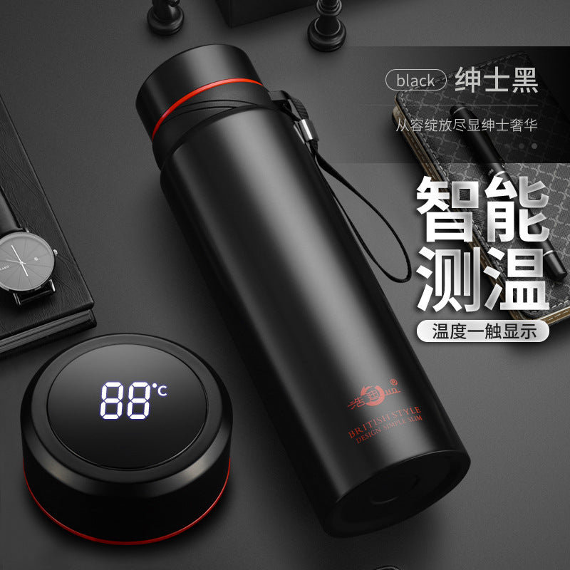 Bình giữ nhiệt thông minh công suất lớn 304 thép không gỉ kinh doanh giữ nhiệt cốc treo cốc trà đơn giản di đ