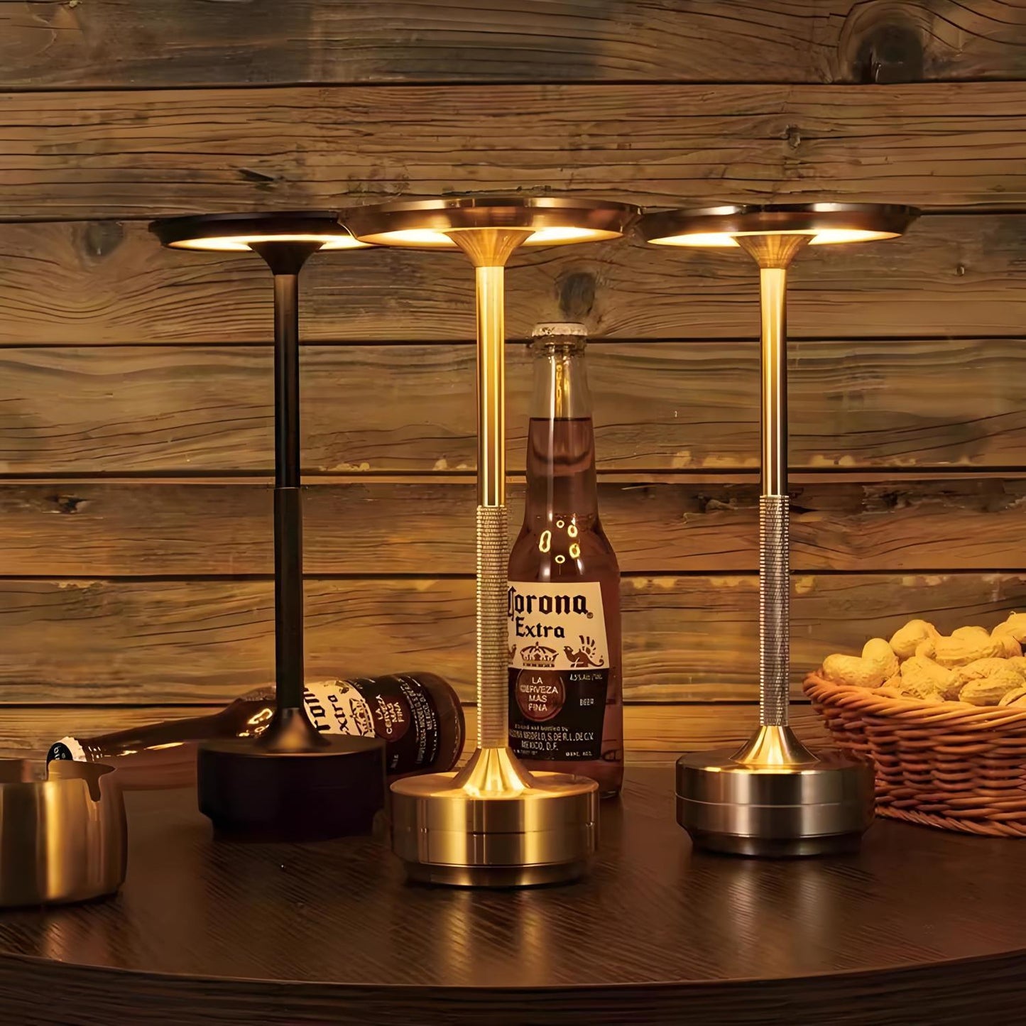 Đèn Sáng tạo retro phòng ngủ đầu giường đèn bàn nhẹ sang trọng cao cấp cảm giác đĩa bay sạc bầu không kh