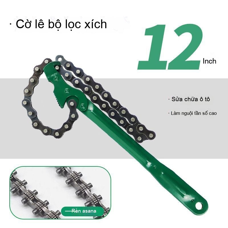 Ống xích cờ lê có thể điều chỉnh ống dầu kẹp bộ lọc loại chung đa chức năng