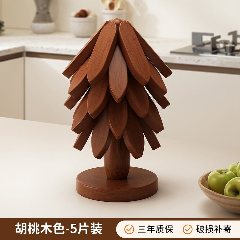 Miếng đệm cách nhiệt bằng gỗ rắn Miếng đệm bữa ăn một cây chống nóng miếng đệm cách nhiệt gia đình c