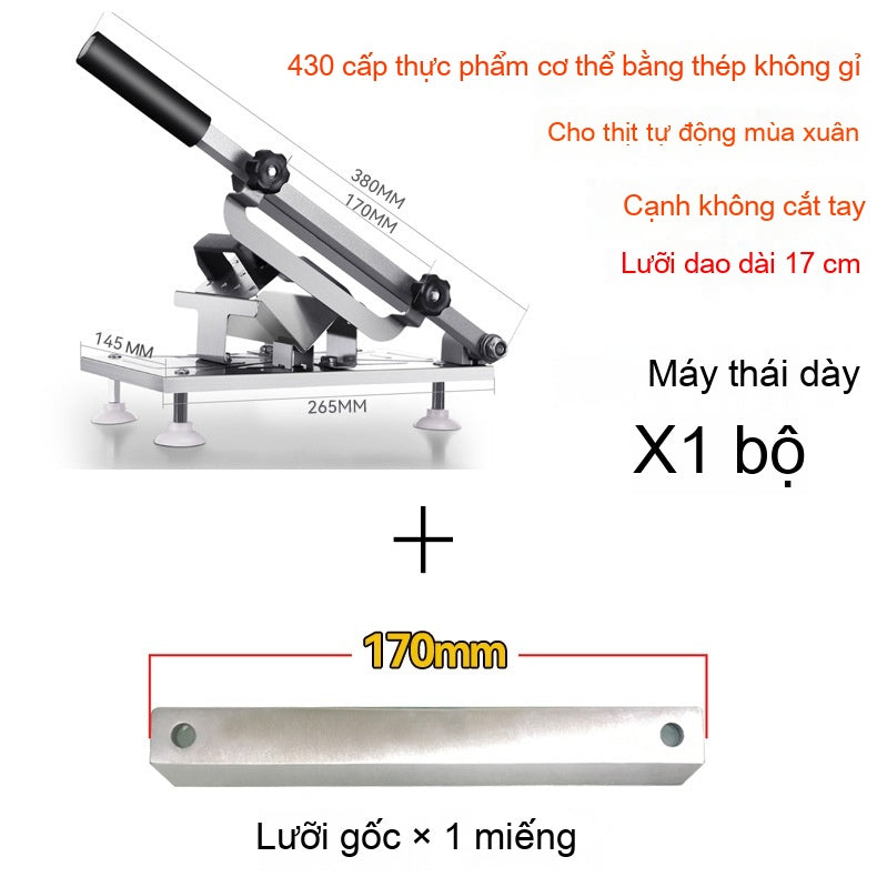 Máy cắt cuộn thịt cừu thủ công Máy cắt thịt đa chức năng Máy cắt thịt đông lạnh gia đình Máy cắt thị