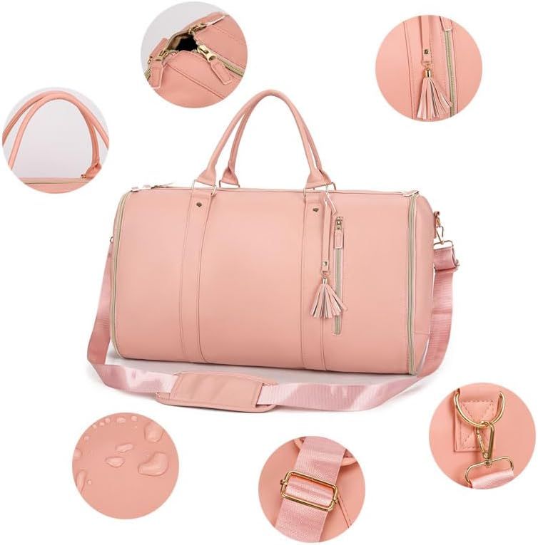 Túi du lịch gấp da PU gấp túi phù hợp với công suất lớn du lịch xách tay một vai thời trang cao giá