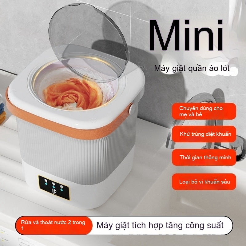 Máy giặt đồ lót mini tất cả trong một xuyên biên giới 9L làm sạch nhỏ gia đình giặt đồ lót0511
