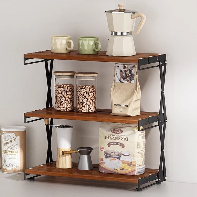 Bàn máy tính có thể gập lại bàn ba tầng giá đỡ bàn nhỏ di động sắp xếp kệ lưu trữ đa chức năng trong