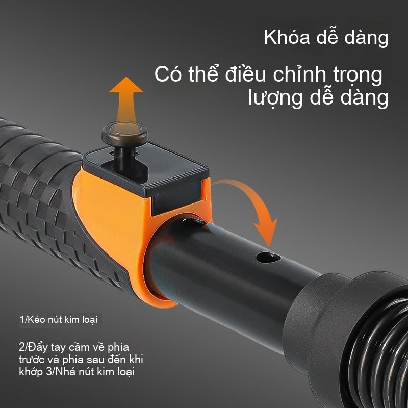 Gậy lò xo tập tay có thể điều chỉnh giúp làm dày cánh tay tăng cường sức mạnh cơ ngực và tay cầm lõi thiế cho tập thể dục nhịp điệu