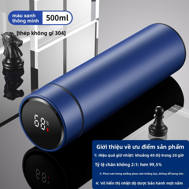 Cốc giữ nhiệt thông minh với nhiệt độ hiển thị 304 cốc nước giữ nhiệt bằng thép không gỉ