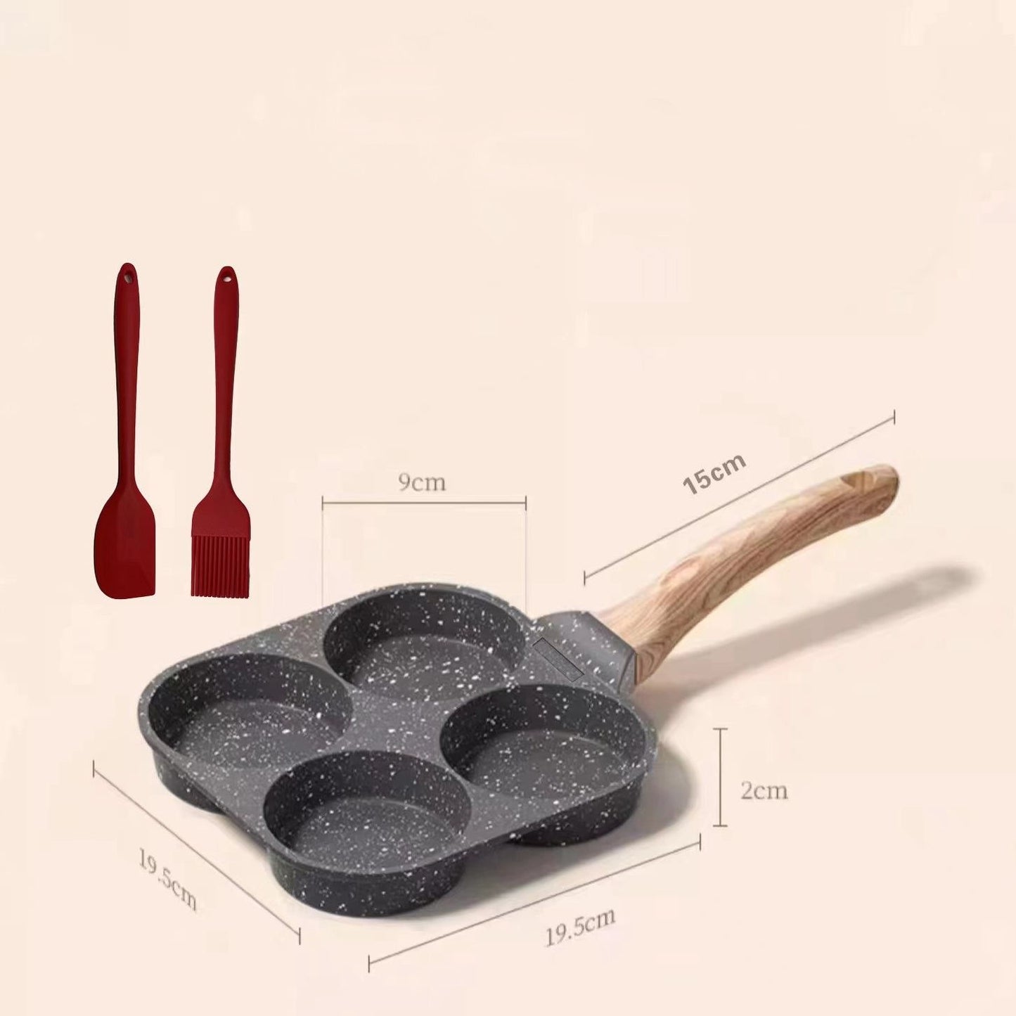 Chảo  đáy phẳng đá lúa mạch không dính nồi gia đình 3 trong 1 bít tết nồi