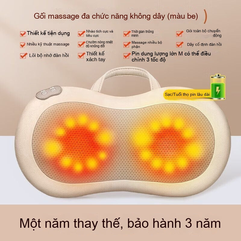 Shigo đa chức năng massage gối vai cổ thắt lưng massage lưng thắt lưng nhào toàn thân đệm đệm gia đì