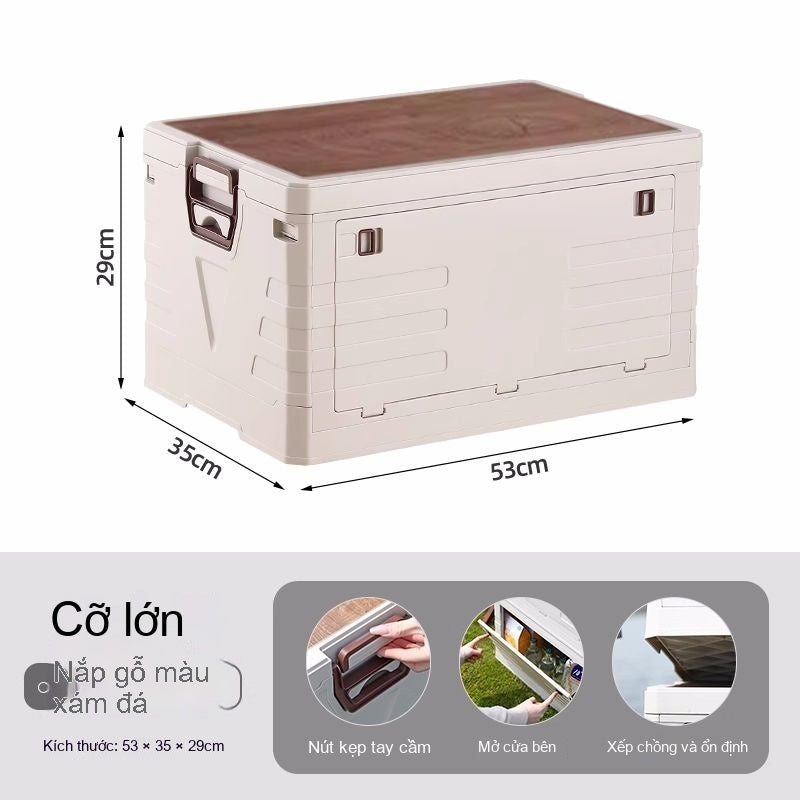 [flashsale]Hộp lưu trữ cắm trại, cốp xe, hộp tổ chức, hộp lưu trữ dã ngoại cắm trại, hộp lưu trữ ngoài trời gấp (Copy)