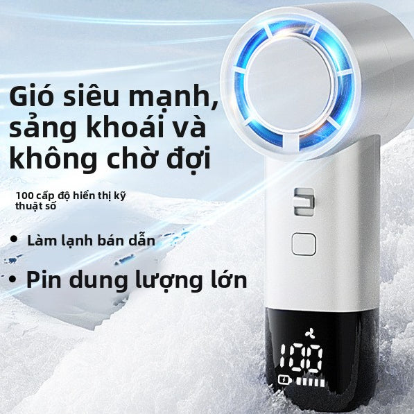 quạt không cánh turbo mini di động USB sạc máy tính để