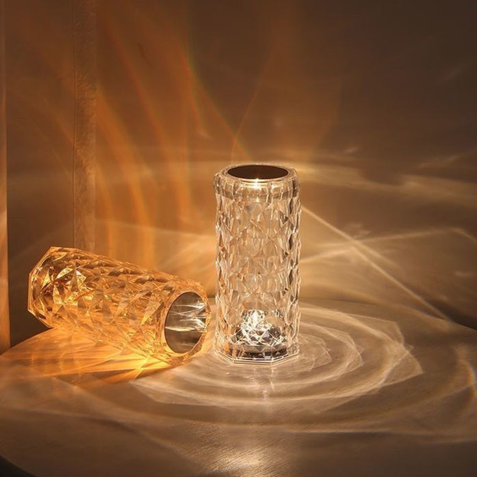 Đèn trang trí pha lê bàn đèn cảm ứng lưới đỏ không khí đèn sinh viên phòng ngủ quà tặng