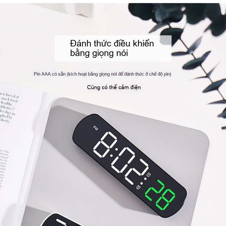 Đồng hồ điện tử đơn giản kỹ thuật số sáng tạo đồng hồ báo thức