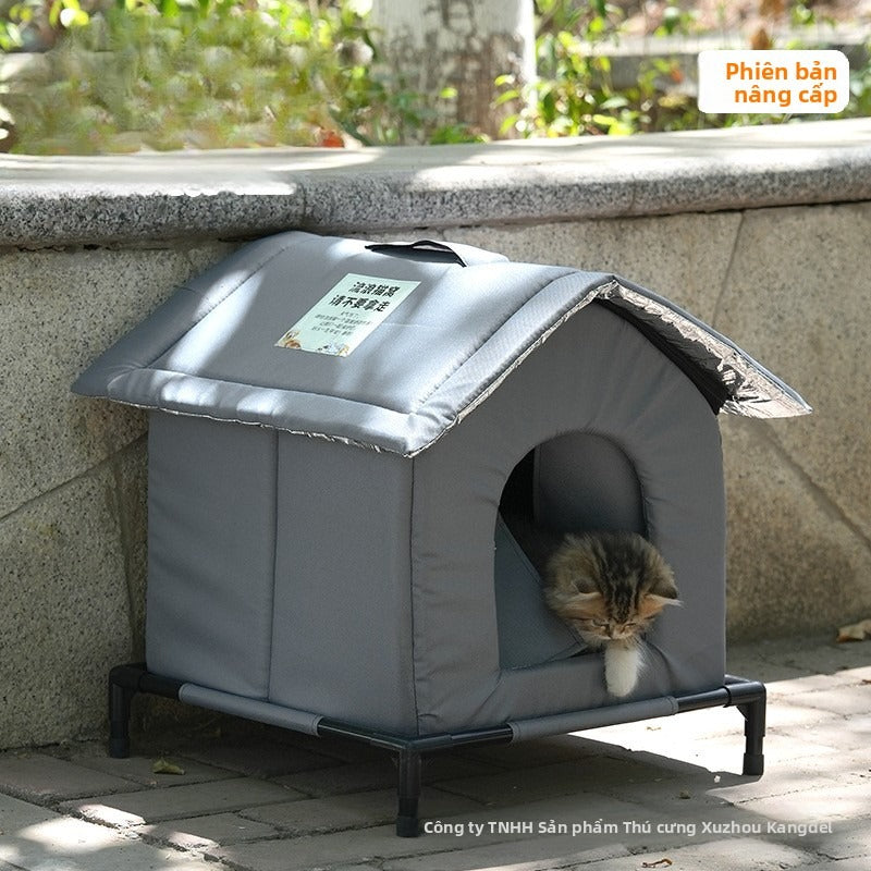 Tổ mèo giữ nhiệt  ngoài trời mùa đông giữ ấm không thấm nước chống mưa chống lạnh không gian lớn