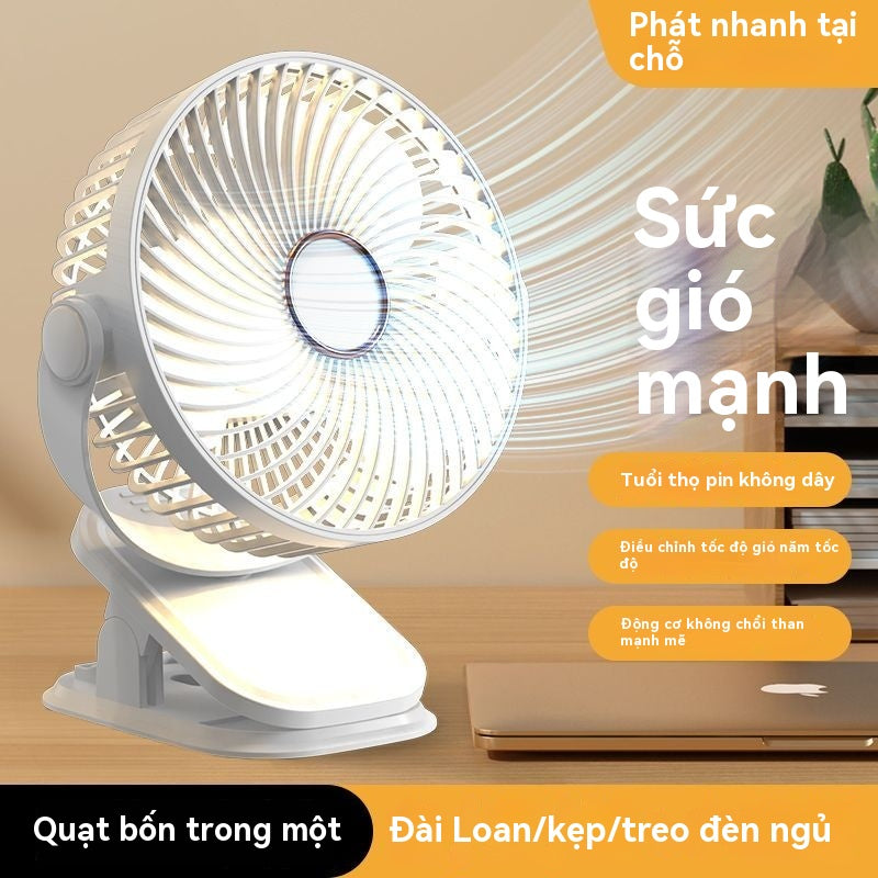 Quạt nhỏ mới siêu im lặng quạt sạc USB gia đình
