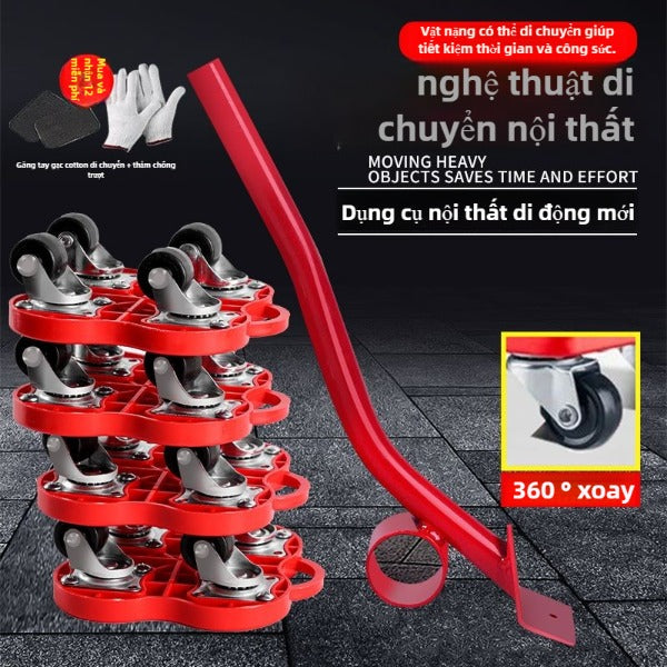Bộ vận chuyển nội thất di chuyển bánh xe vạn hướng ròng rọc di chuyển