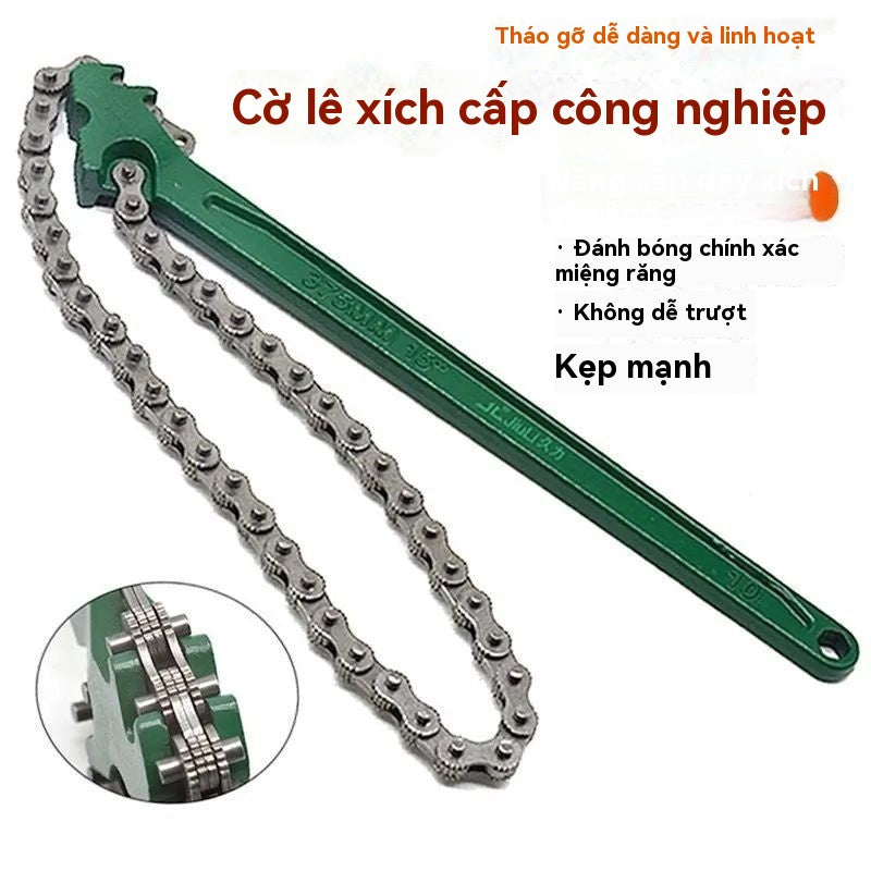 Ống xích cờ lê có thể điều chỉnh ống dầu kẹp bộ lọc loại chung đa chức năng