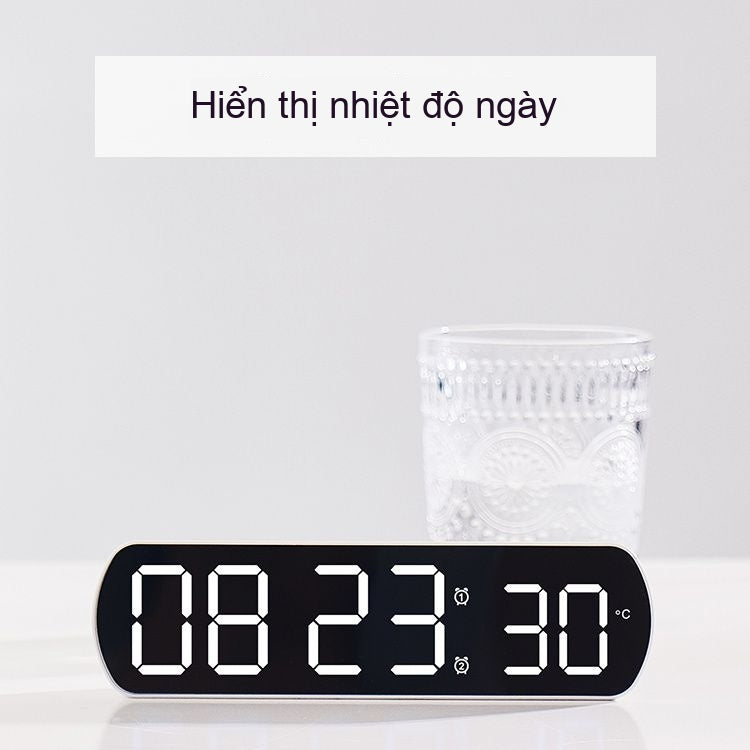 Đồng hồ điện tử đơn giản kỹ thuật số sáng tạo đồng hồ báo thức