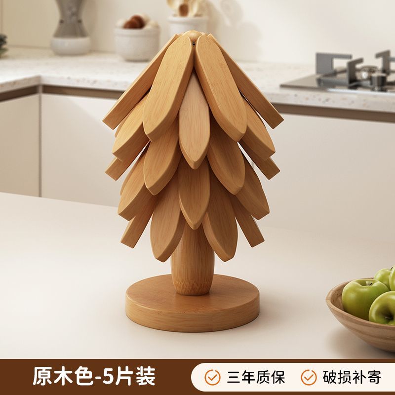 Miếng đệm cách nhiệt bằng gỗ rắn Miếng đệm bữa ăn một cây chống nóng miếng đệm cách nhiệt gia đình c