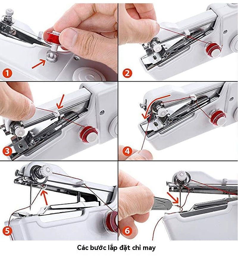 Bộ máy may điện cầm tay nhỏ cho người mới bắt đầu gia đình đa chức năng di động DIY quần áo thợ may