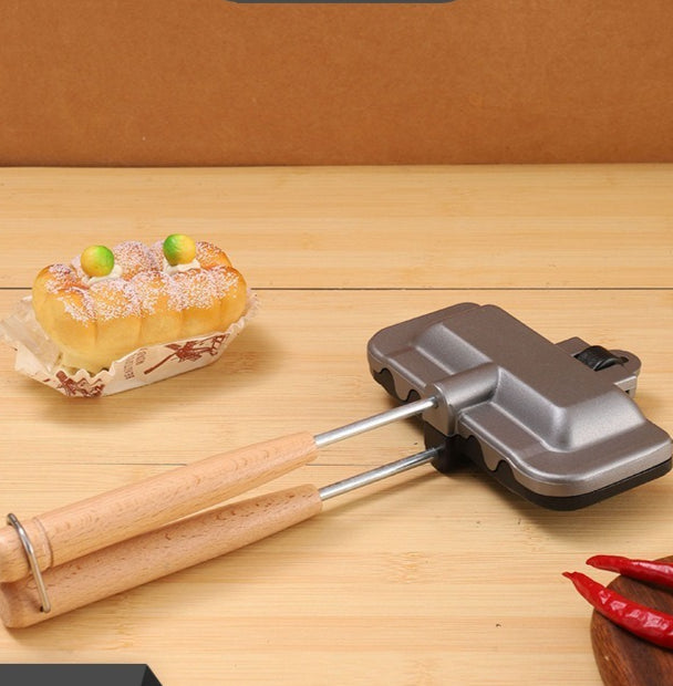 Mẫu mới hợp kim nhôm bánh sandwich nướng đĩa gia đình hai mặt nồi ăn sáng nhà bếp bánh sandwich khuô